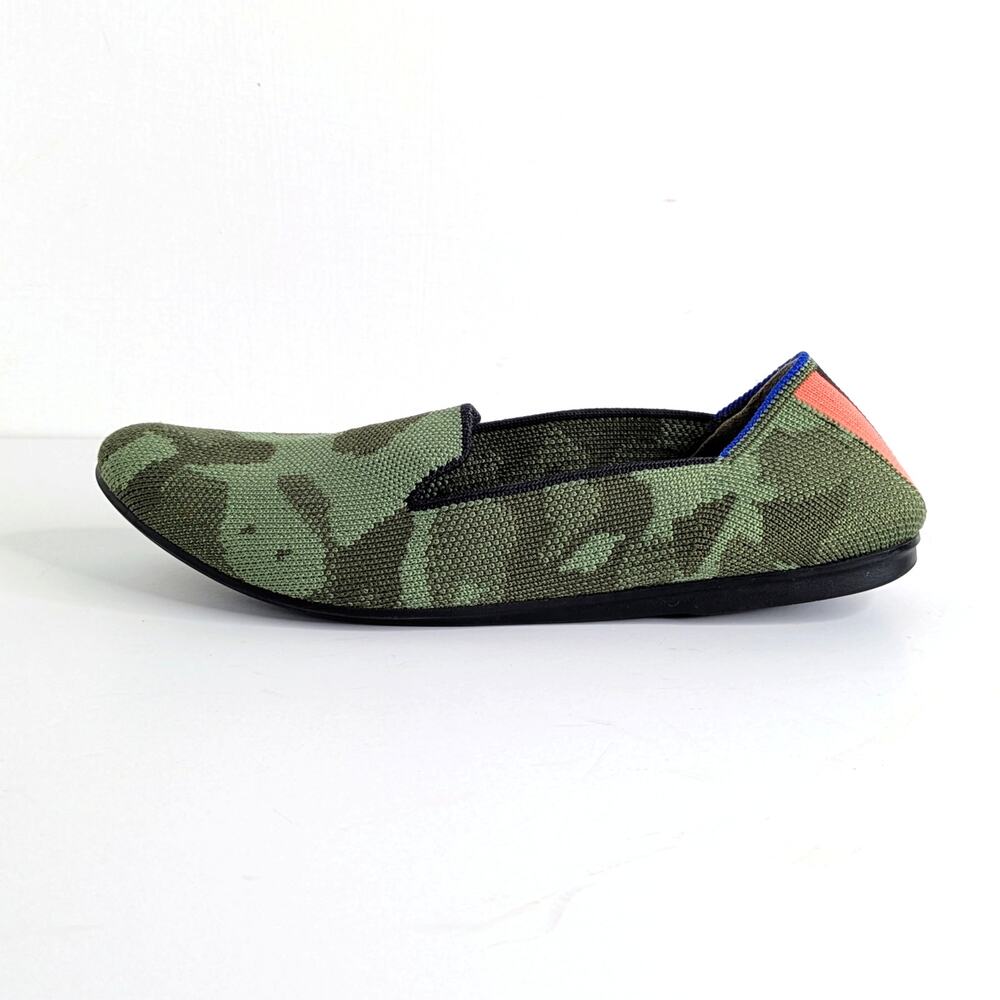 Rothy's The Loafer Green Camo 7 Sustainable Slip On Capsule Wardrobe Trendy